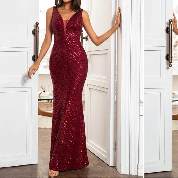 LOAA | Dresses | Loaa Deep V Neck Gold Sequin Evening Sexy Party Maxi Dress | Poshmark LOAA | Dresses | Loaa Deep V Neck Gold Sequin Evening Sexy Party Maxi Dress | Poshmark